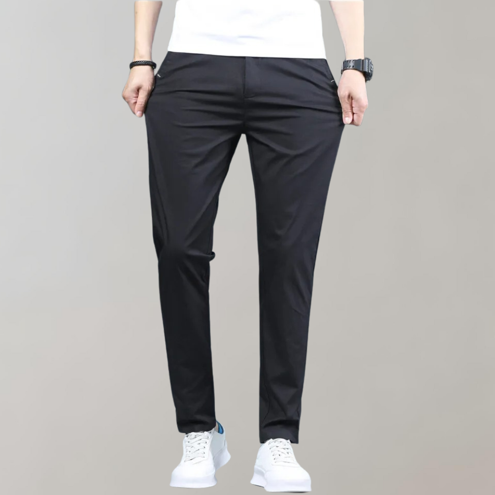Men's Slim Fit Elastic Chino Trousers