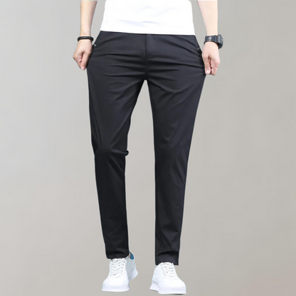 Men's Slim Fit Elastic Chino Trousers