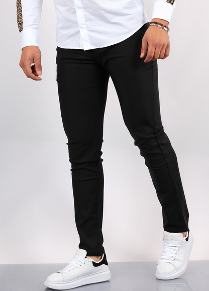 Men's Stretch Slim Fit Tactical Trousers with Multiple Pockets