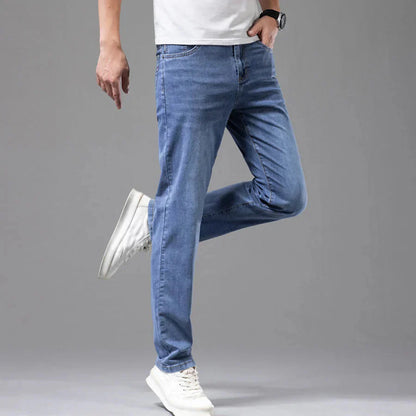 Men's Elastic Jeans Comfortable Straight