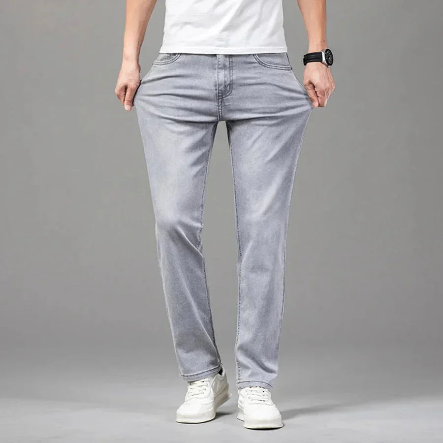 Men's Elastic Jeans Comfortable Straight