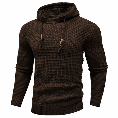 Men's Knitted Hoodie Slim Fit Hooded Jumper