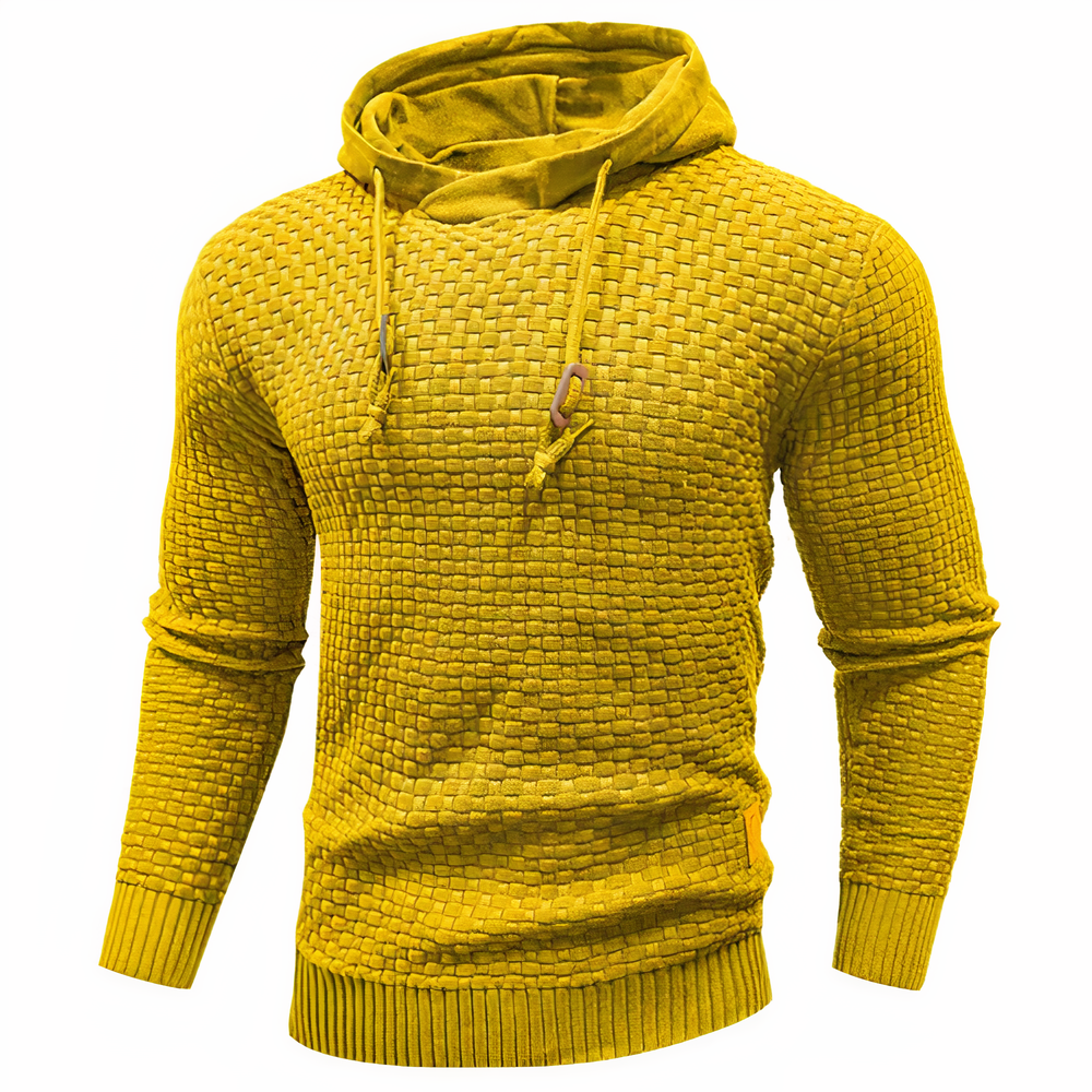 Men's Knitted Hoodie Slim Fit Hooded Jumper