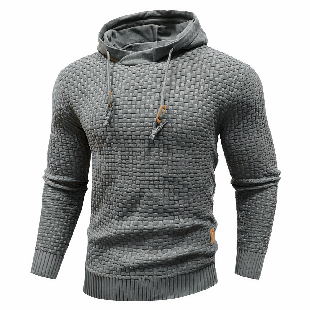 Men's Knitted Hoodie Slim Fit Hooded Jumper