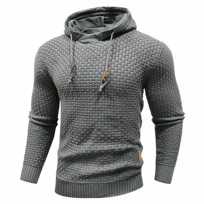 Men's Knitted Hoodie Slim Fit Hooded Jumper