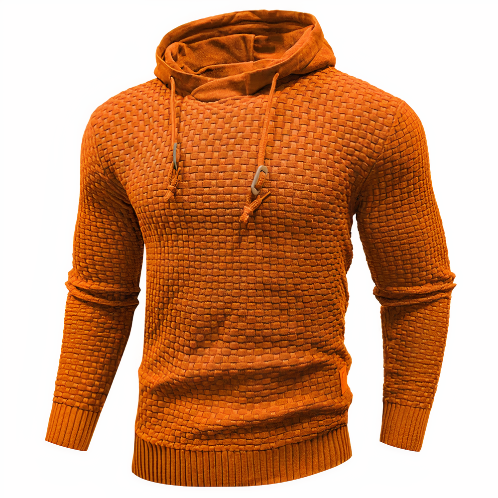 Men's Knitted Hoodie Slim Fit Hooded Jumper