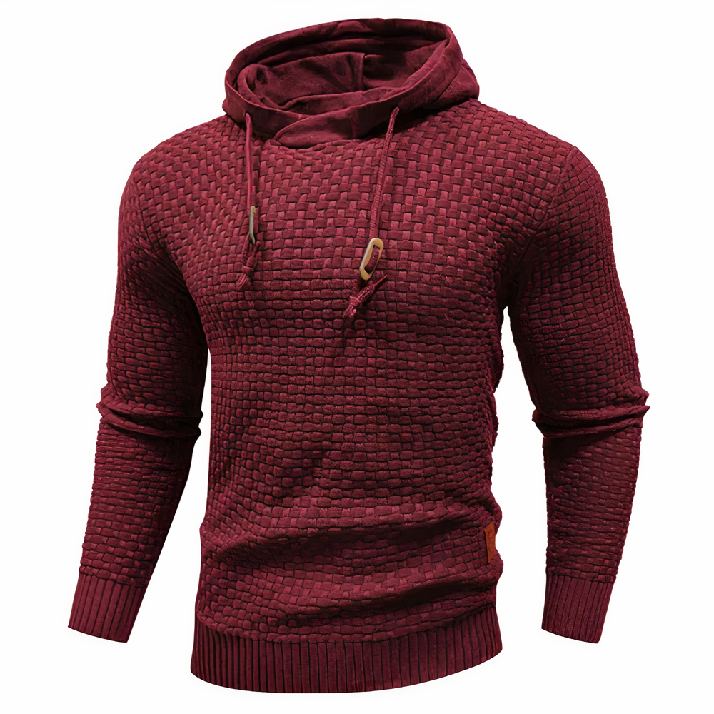 Men's Knitted Hoodie Slim Fit Hooded Jumper