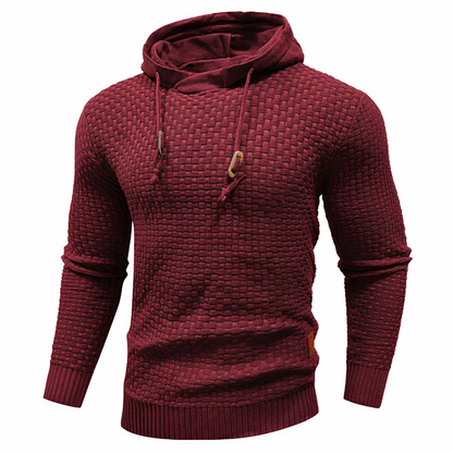Men's Knitted Hoodie Slim Fit Hooded Jumper