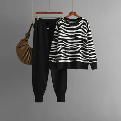 Lounge Set Zebra Muster Trendy