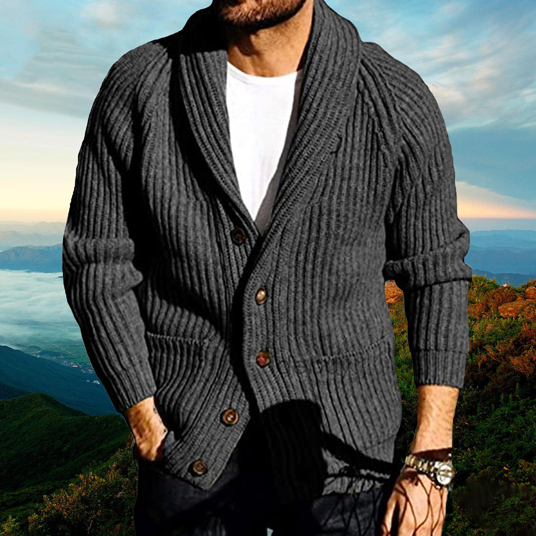 Men's Cardigan Chunky Knit With Buttons