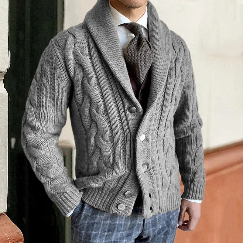 Men's Cardigan Warm Cable Knit Winter
