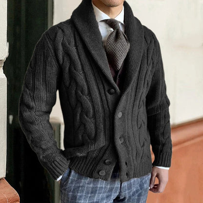 Men's Cardigan Warm Cable Knit Winter