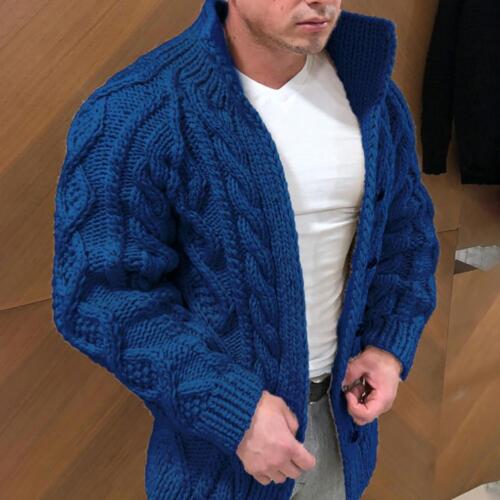 Herren Strickjacke Klassisch Kabelmuster - IdealeKleiden