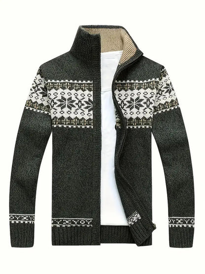 Men's Knitted Jacket Warm Winter Zipper