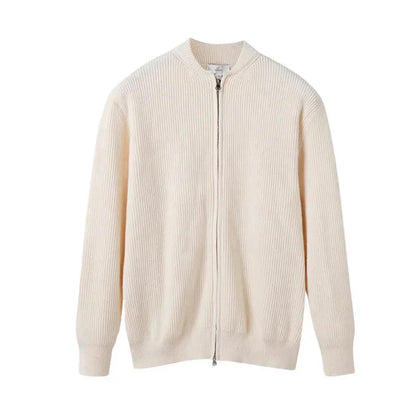 Herren Strickjacke Weich Langarm Reißverschluss - IdealeKleiden