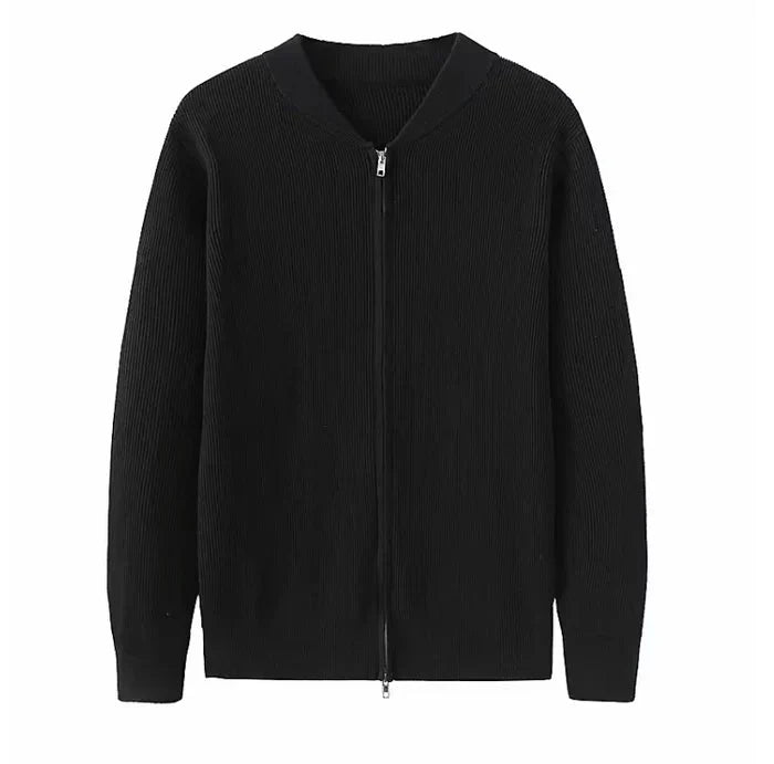 Men's Soft Long-Sleeved Zip-Up Cardigan