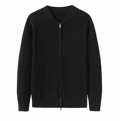 Men's Soft Long-Sleeved Zip-Up Cardigan