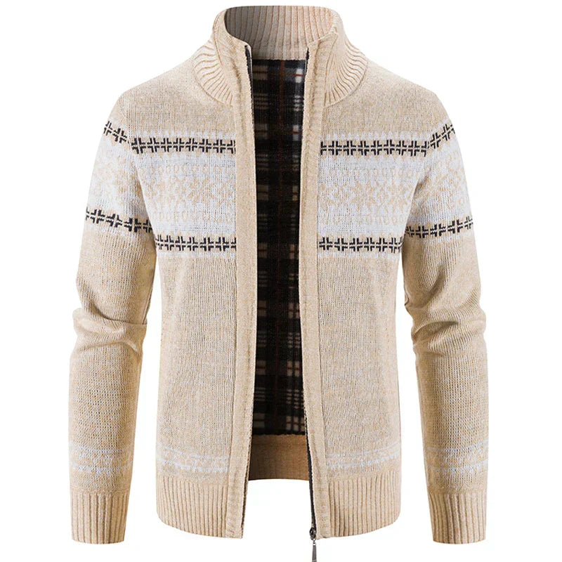 Men's Warm Zip Up Cardigan