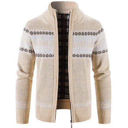 Men's Warm Zip Up Cardigan