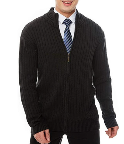 Men's Knitted Cardigan Zip Warm