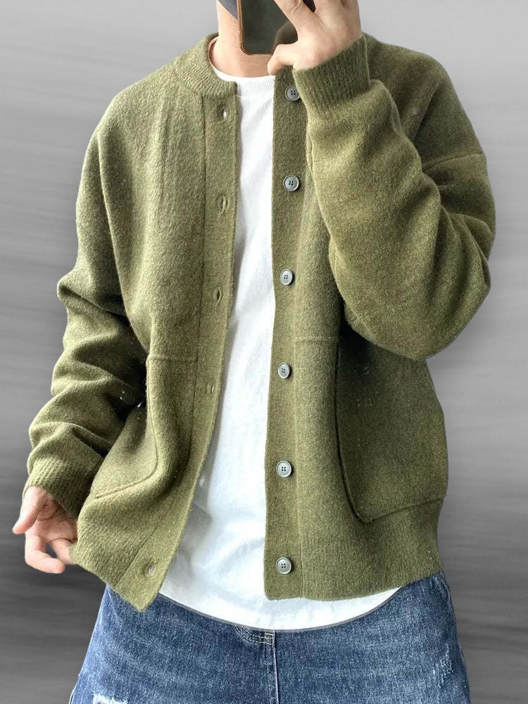 Men's Cardigan Casual with Buttons and Pockets
