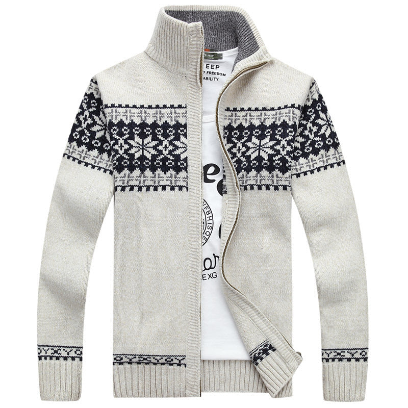 Men's Nordic Style Zipper Cardigan