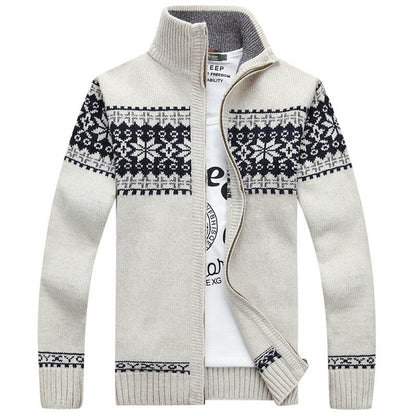 Men's Nordic Style Zipper Cardigan