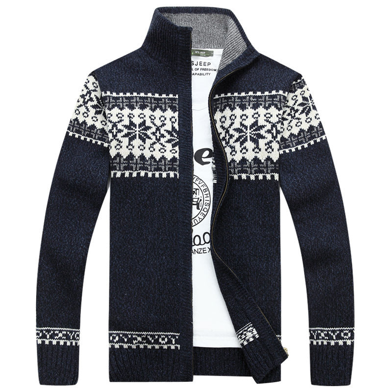 Men's Nordic Style Zipper Cardigan