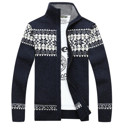 Men's Nordic Style Zipper Cardigan