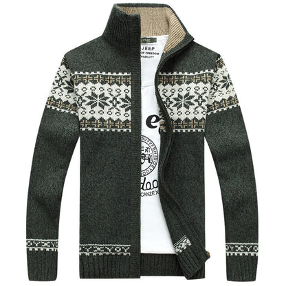 Men's Nordic Style Zipper Cardigan