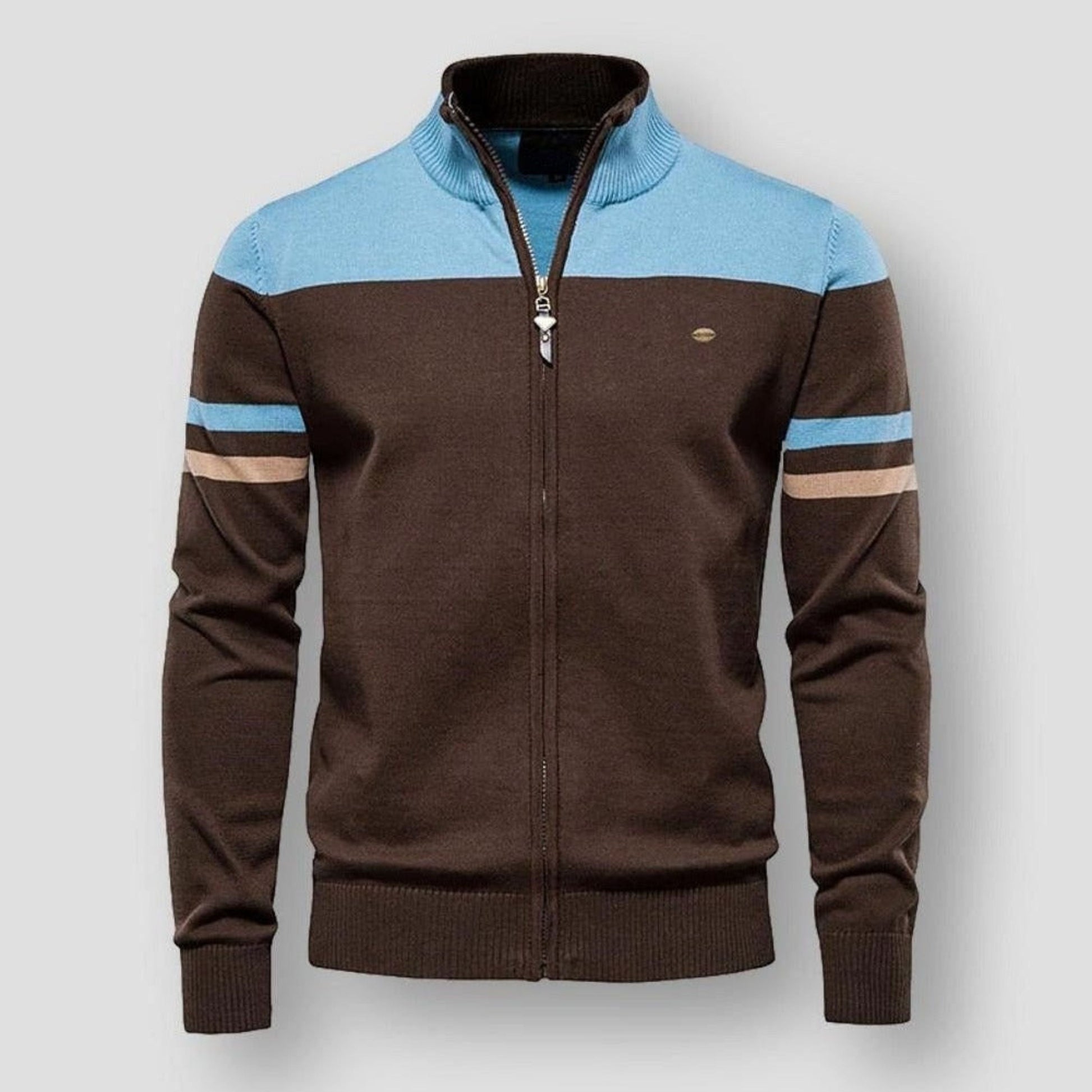 Herren Strickjacke Reißverschluss Vintage Style - IdealeKleiden