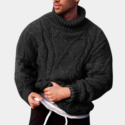 Dickstrick Pullover Rollkragen Herren - IdealeKleiden