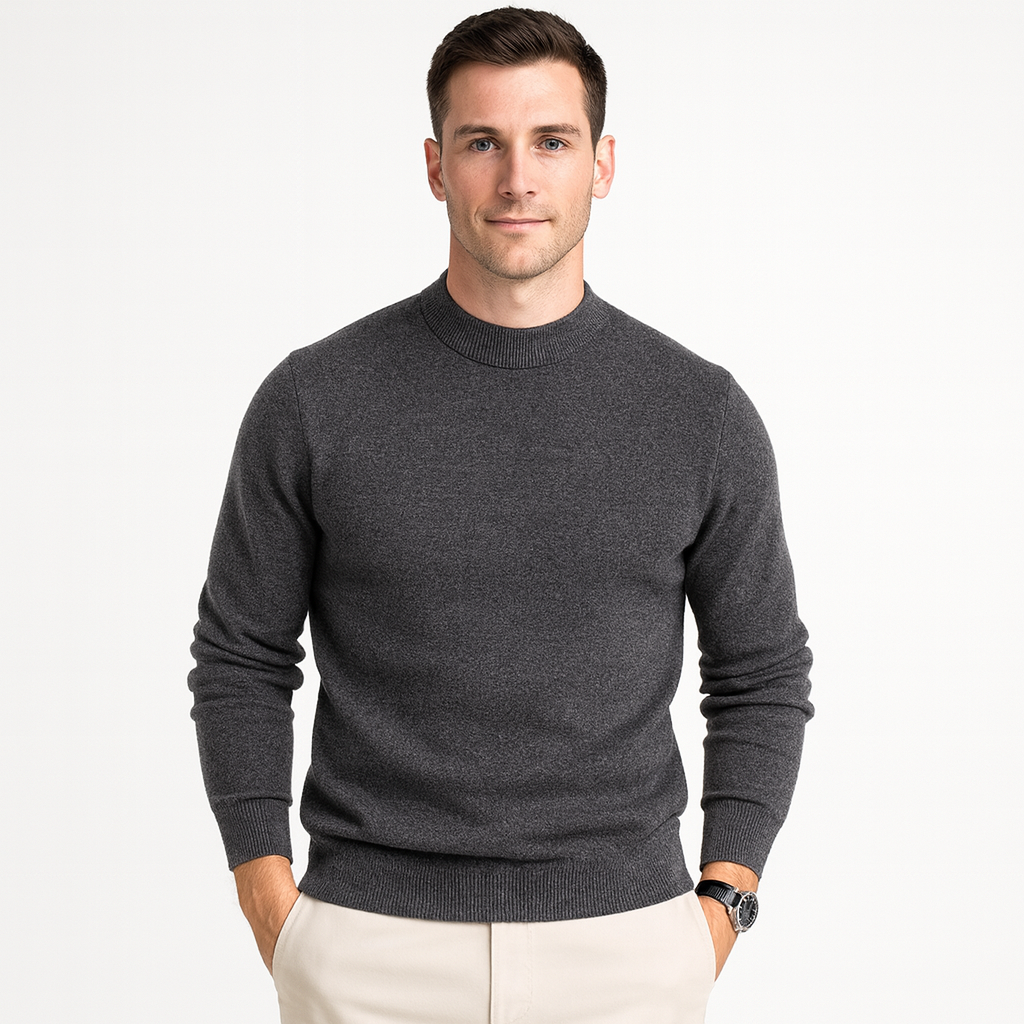 Men's Simple Crew Neck Knit Sweater