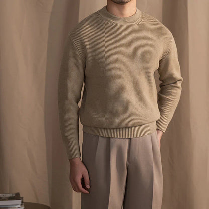 Men's Ribbed Round Neck Jumper