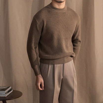 Men's Ribbed Round Neck Jumper