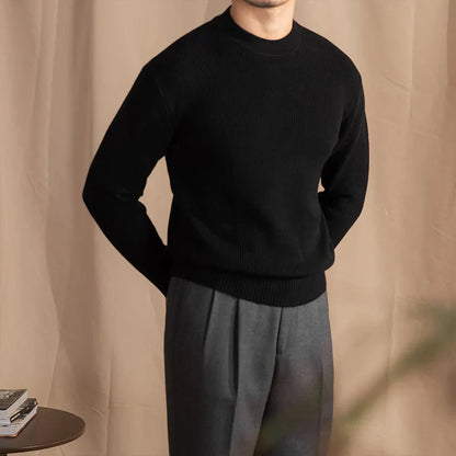 Men's Ribbed Round Neck Jumper