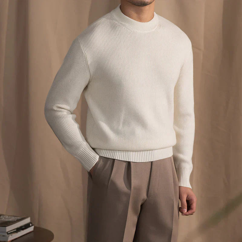 Men's Ribbed Round Neck Jumper