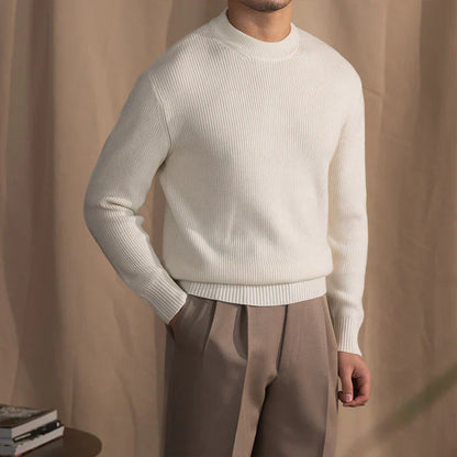 Men's Ribbed Round Neck Jumper