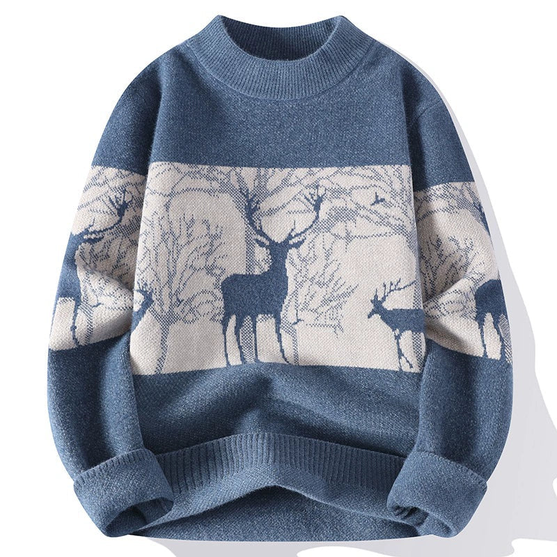 Men's Knitted Christmas Reindeer Sweater