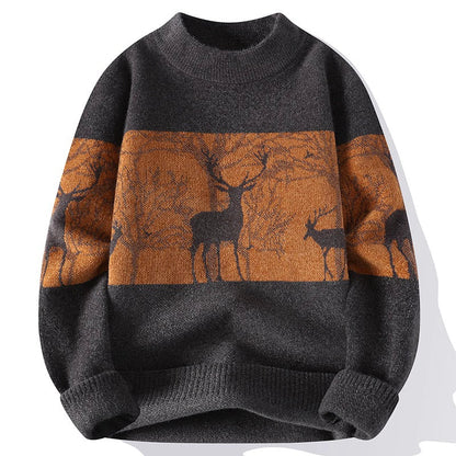 Men's Knitted Christmas Reindeer Sweater