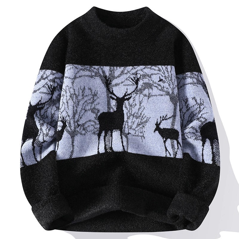 Men's Knitted Christmas Reindeer Sweater