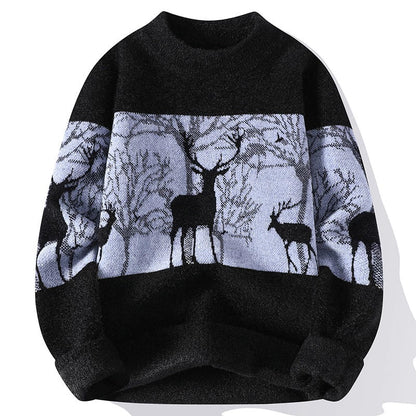 Men's Knitted Christmas Reindeer Sweater