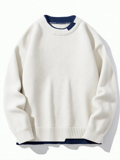 Comfortable Men's Crew Neck Knit Sweater