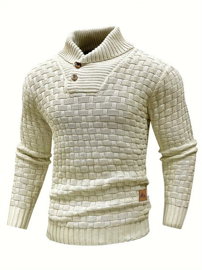 Chunky Knit Turtleneck Sweater Men