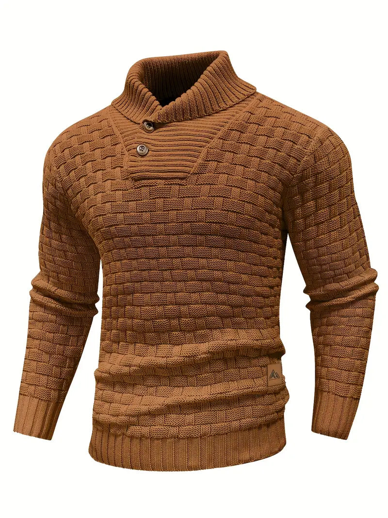 Chunky Knit Turtleneck Sweater Men