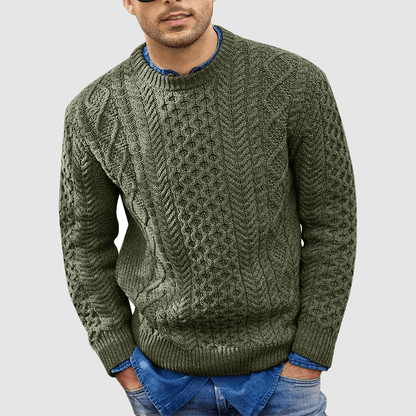 Men's Warm Crew Neck Knitted Sweater