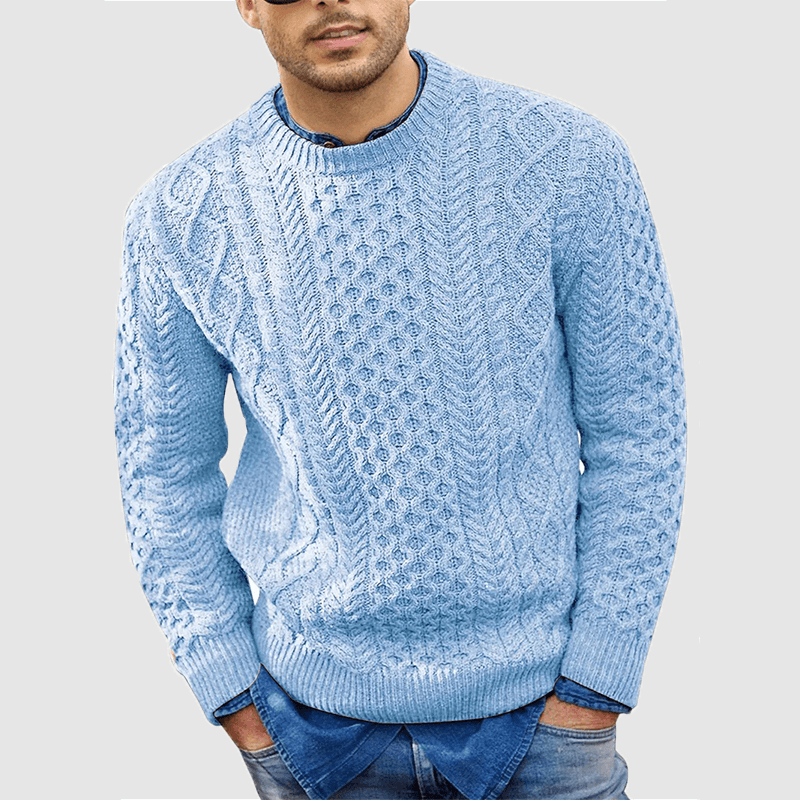 Men's Warm Crew Neck Knitted Sweater