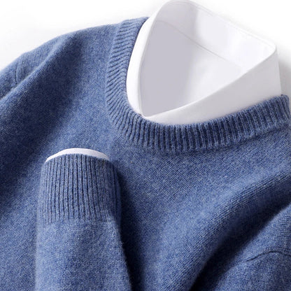 Men's Warm Knitted Round Neck Pullover