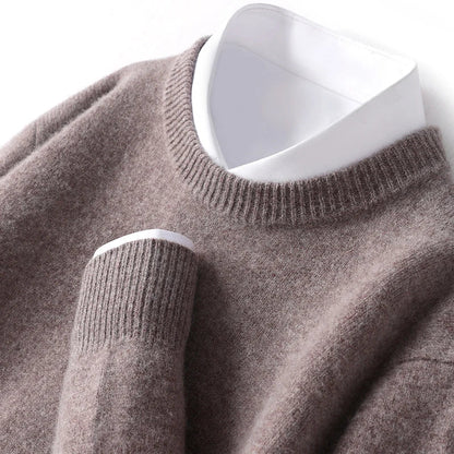Men's Warm Knitted Round Neck Pullover
