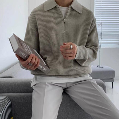 Men's Comfortable Long-Sleeve Knitted Sweater